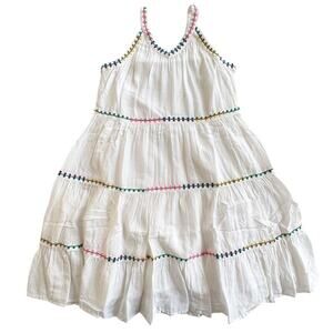 Peek White Boho Tank Dress GUC 10